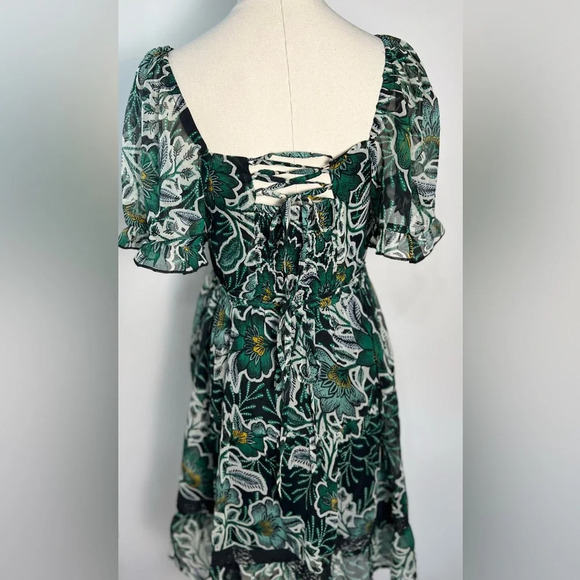 NWT BAND OF THE FREE Emerald Maisie Floral Mini Dress Size Small - Picture 10 of 16